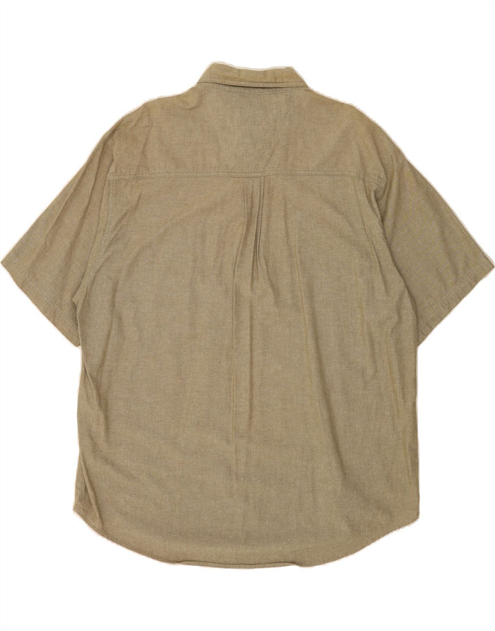 WRANGLER Mens Short Sleeve Shirt XL Khaki Cotton Vintage Wrangler and Second-Hand Wrangler from Messina Hembry 