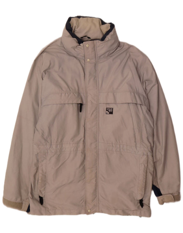 Jaqueta corta-vento masculina Sprayway UK 42 XL poliéster cinza