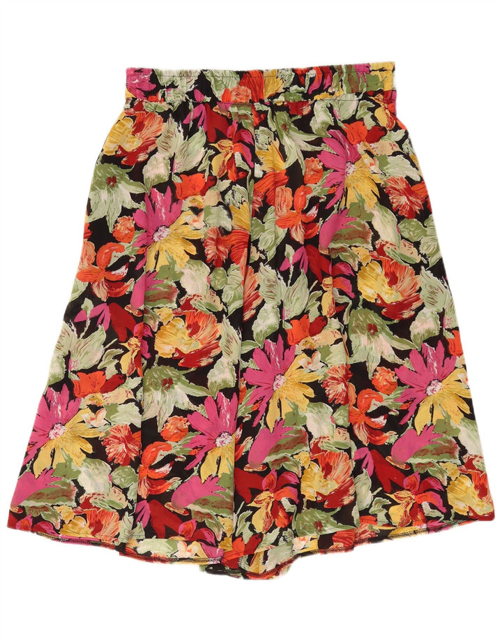 Saia plissada feminina Yessica EU 40 médio W30 floral multicolorido