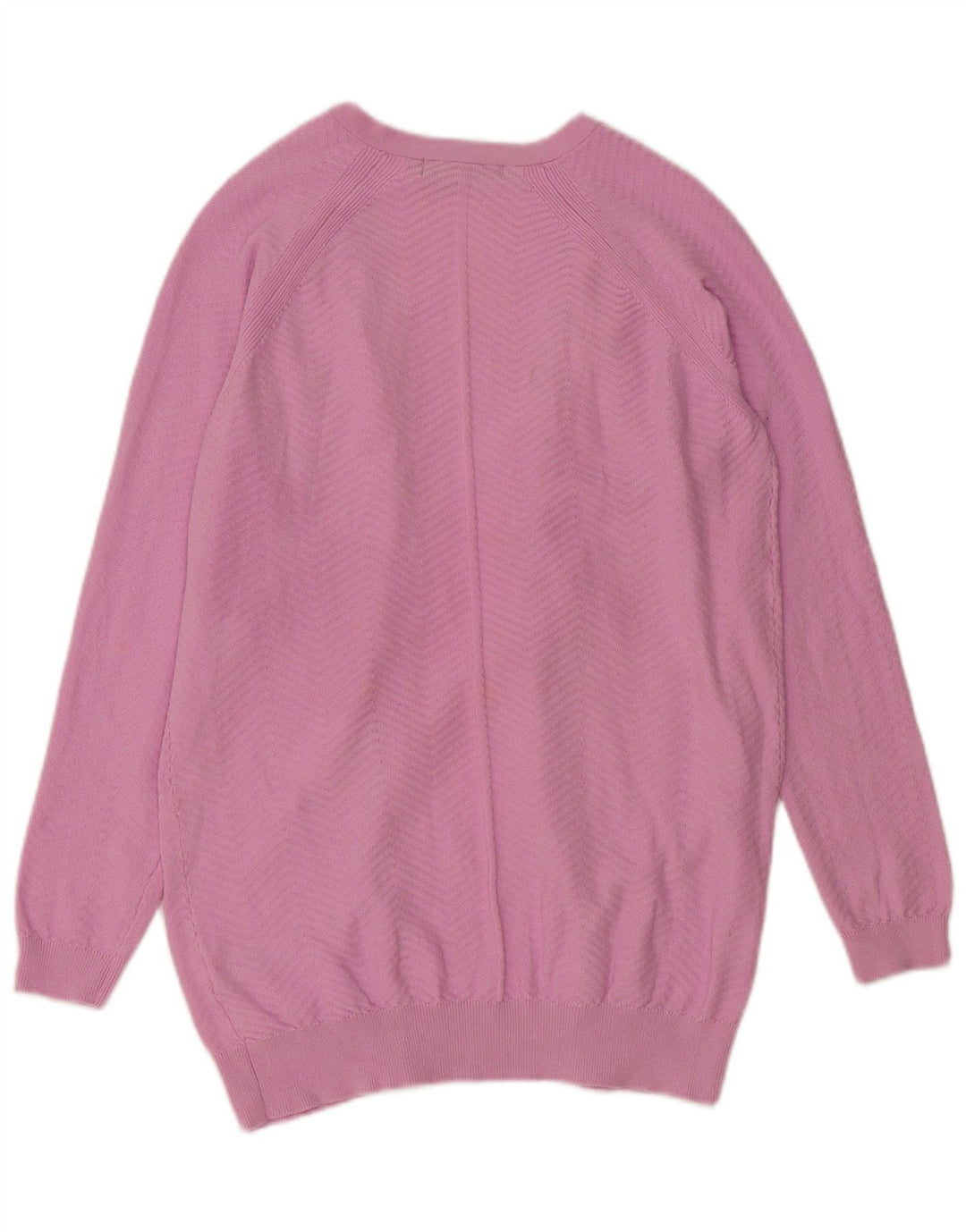 Suéter cardigã feminino aberto MARKS & SPENCER UK 10 pequeno rosa Chevron