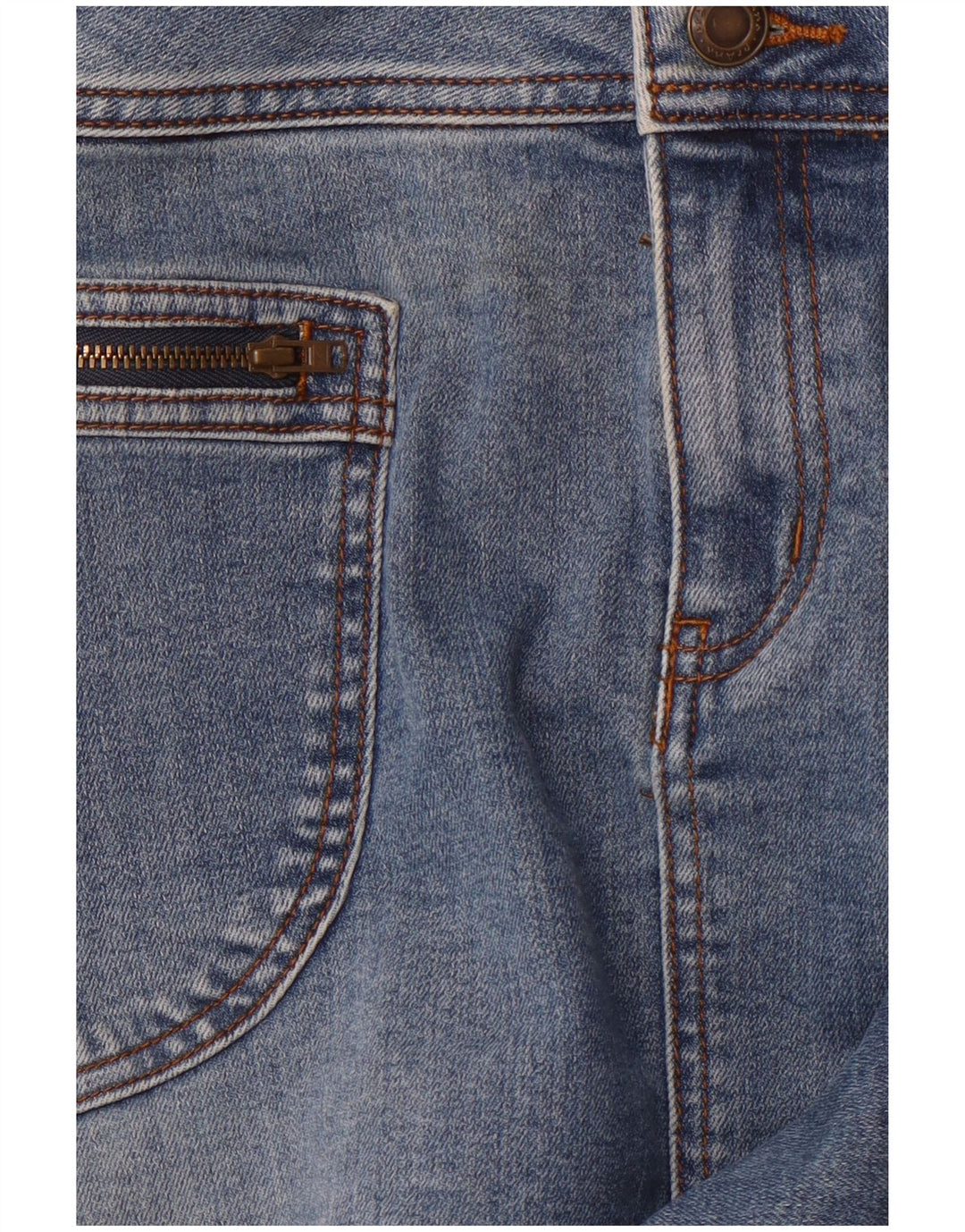 PRANA Saia jeans feminina de cintura alta com 2 XS W26 algodão azul