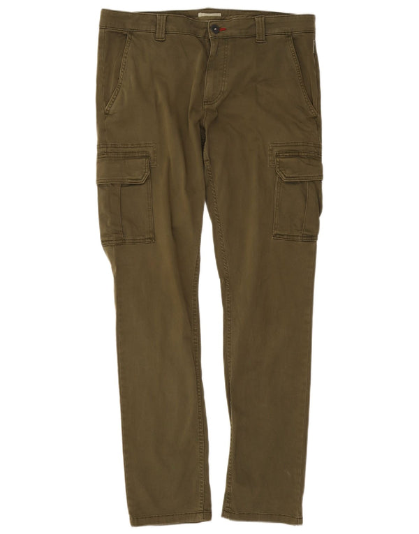 Calça cargo slim masculina Napapijri W36 L32 algodão cáqui