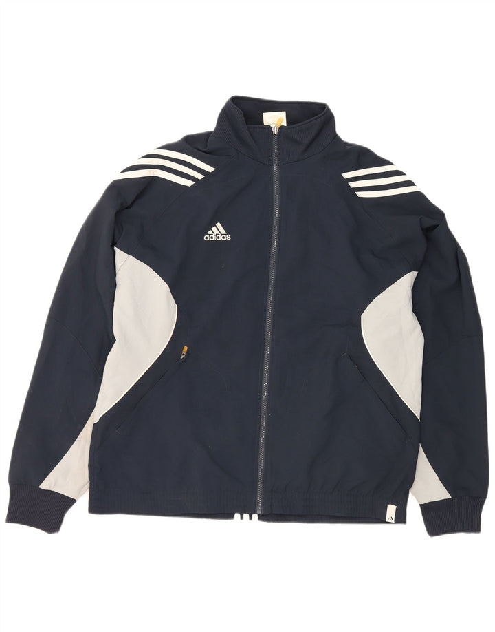 Adidas Mens Tracksuit Top Jacket UK 40/42 Médio Azul Marinho Colorblock