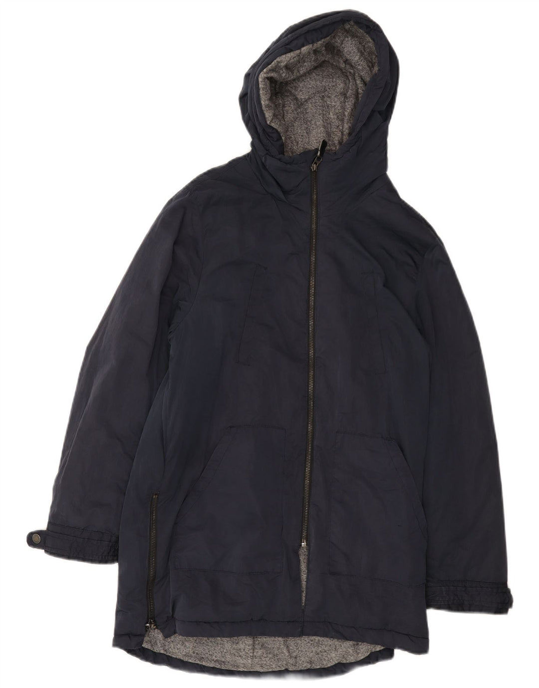 Jaqueta Parka com capuz para meninos ZARA 11-12 anos azul marinho nylon