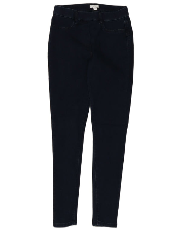M&Co Jeans Skinny Feminino Reino Unido 10 Pequeno W26 L28 Azul Marinho Algodão