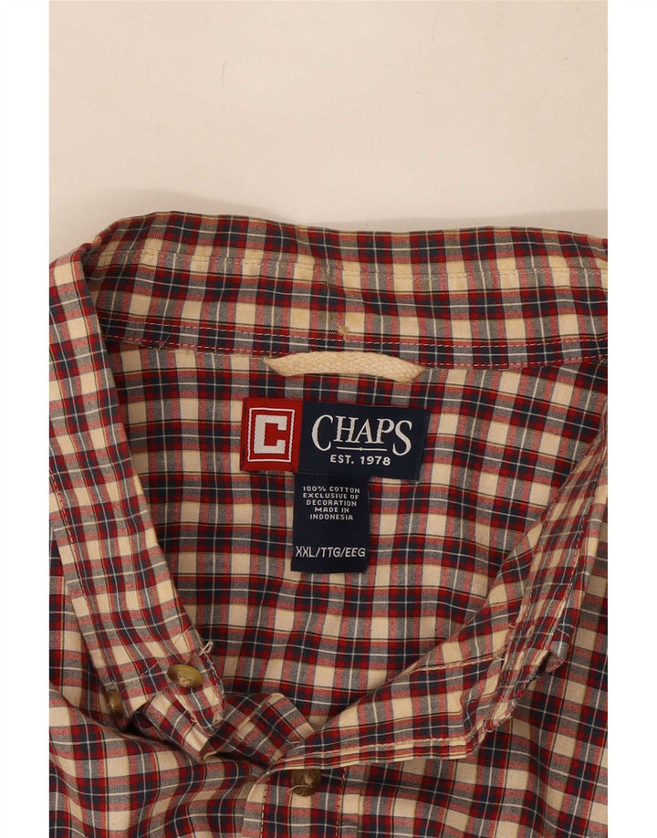 Camisa masculina Chaps 2XL algodão xadrez vermelho
