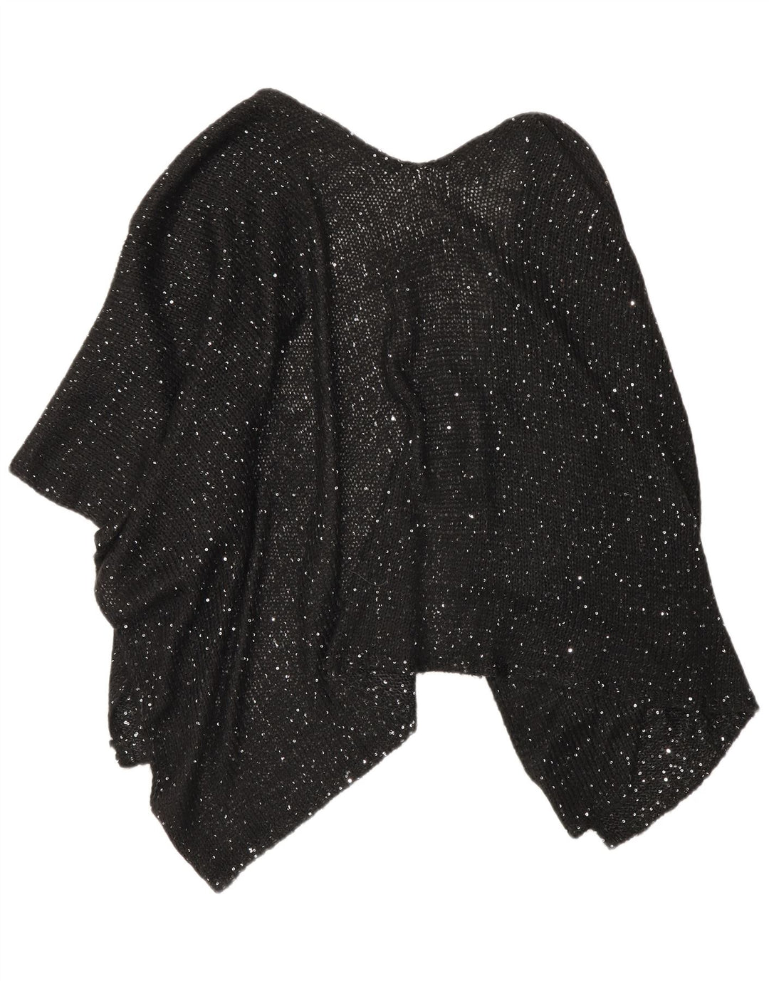 Suéter poncho feminino Marks & Spencer tamanho único acrílico manchado preto