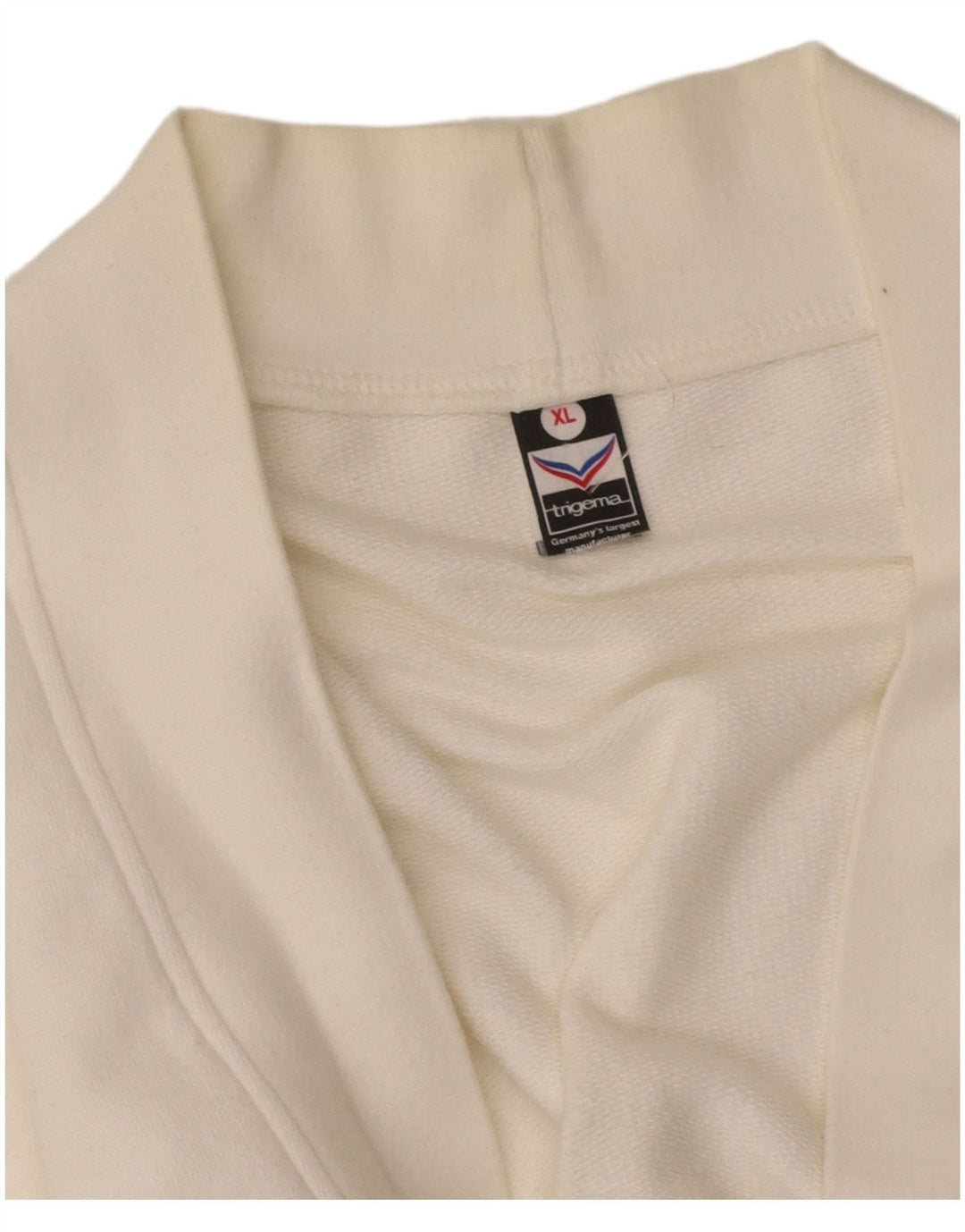 TRIGEMA Suéter cardigã masculino XL algodão branco