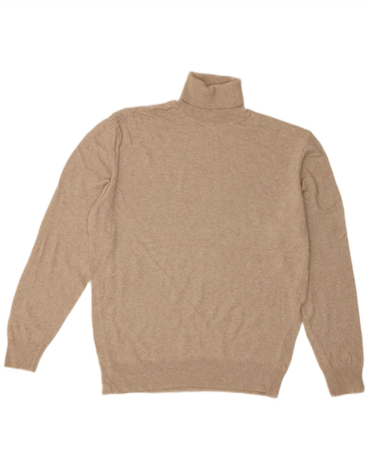 Zara Suéter masculino com gola redonda grande bege