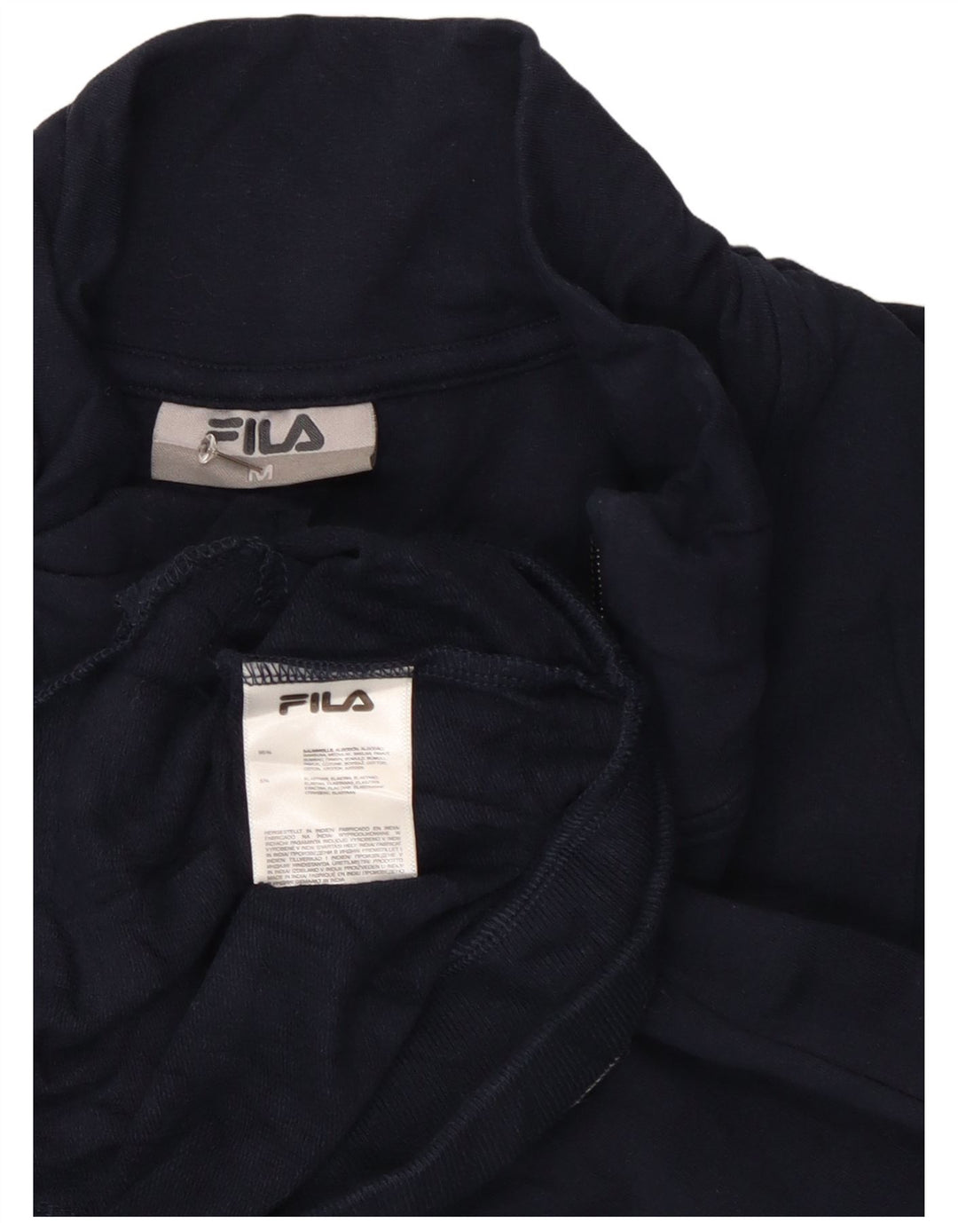 Fila Mens Tracksuit Top Jacket Médio Azul Marinho Colourblock Algodão