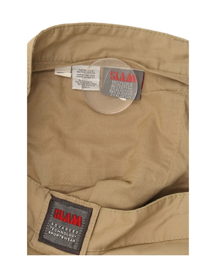 Calça masculina reta casual SLAM W36 L32 algodão bege
