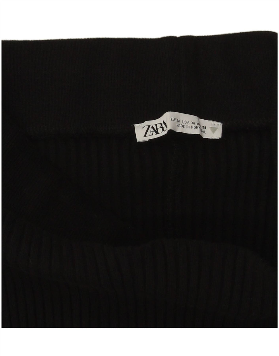 Saia midi de malha Zara feminina média W28 preta