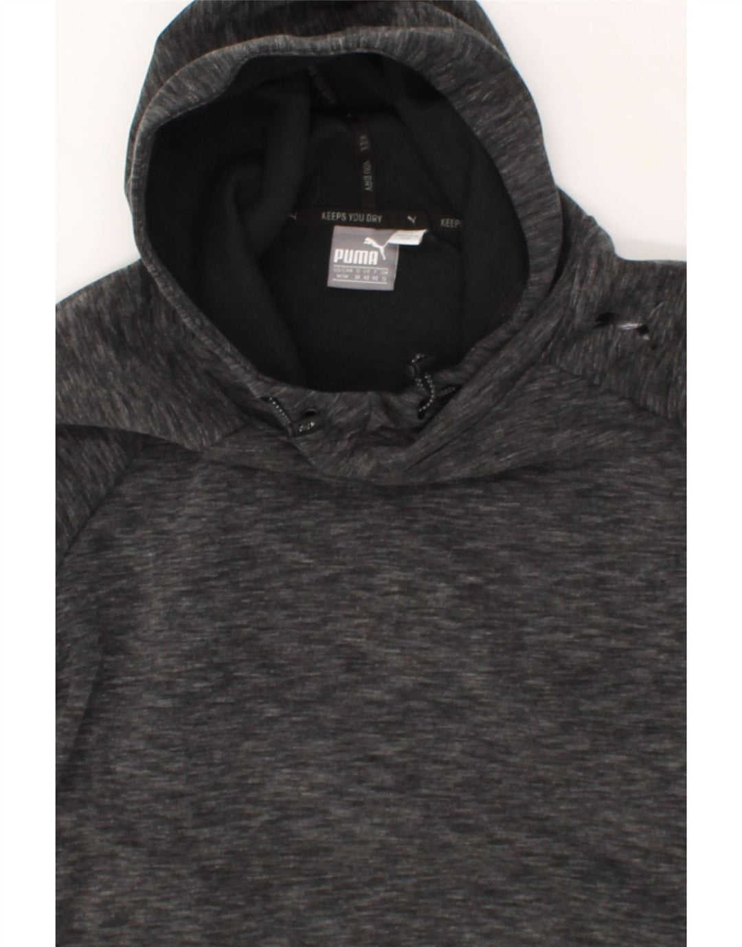 PUMA Womens Hoodie Jumper UK 12 Medium  Grey Colourblock Cotton Vintage Puma and Second-Hand Puma from Messina Hembry 