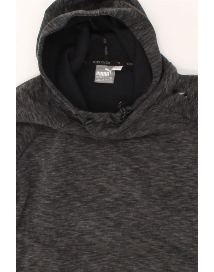 PUMA Womens Hoodie Jumper UK 12 Medium  Grey Colourblock Cotton Vintage Puma and Second-Hand Puma from Messina Hembry 