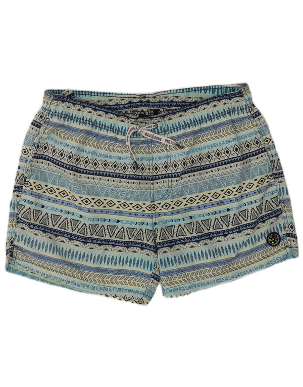 Maui and Sons Calção de banho masculino 2XL poliamida geométrica azul