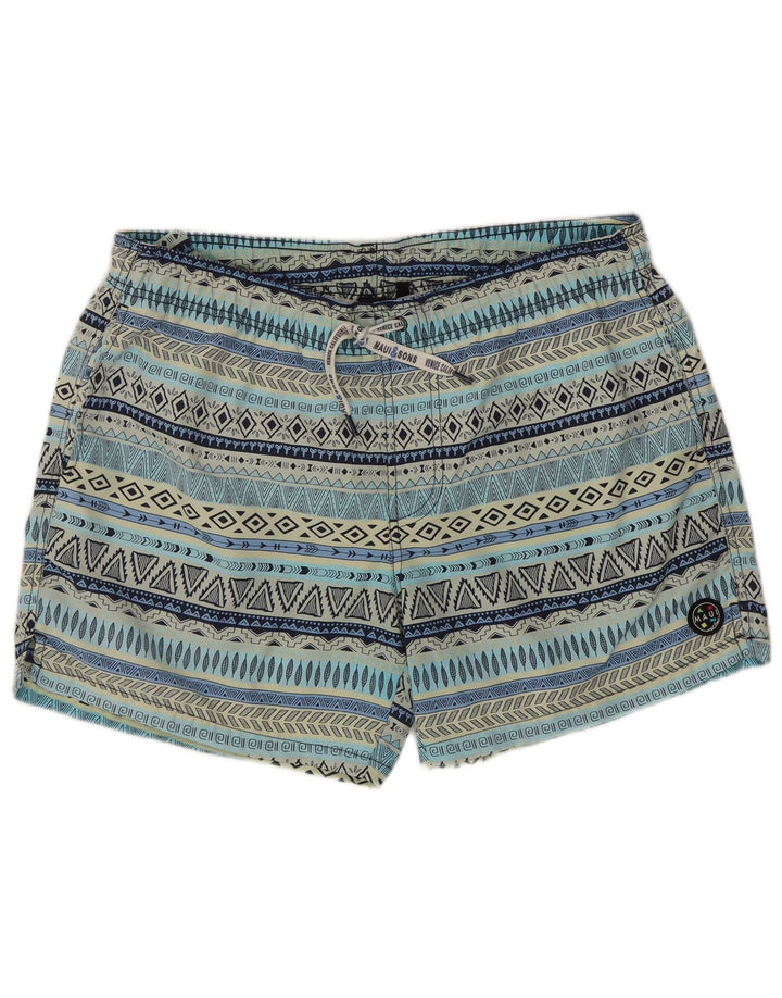 Maui and Sons Calção de banho masculino 2XL poliamida geométrica azul
