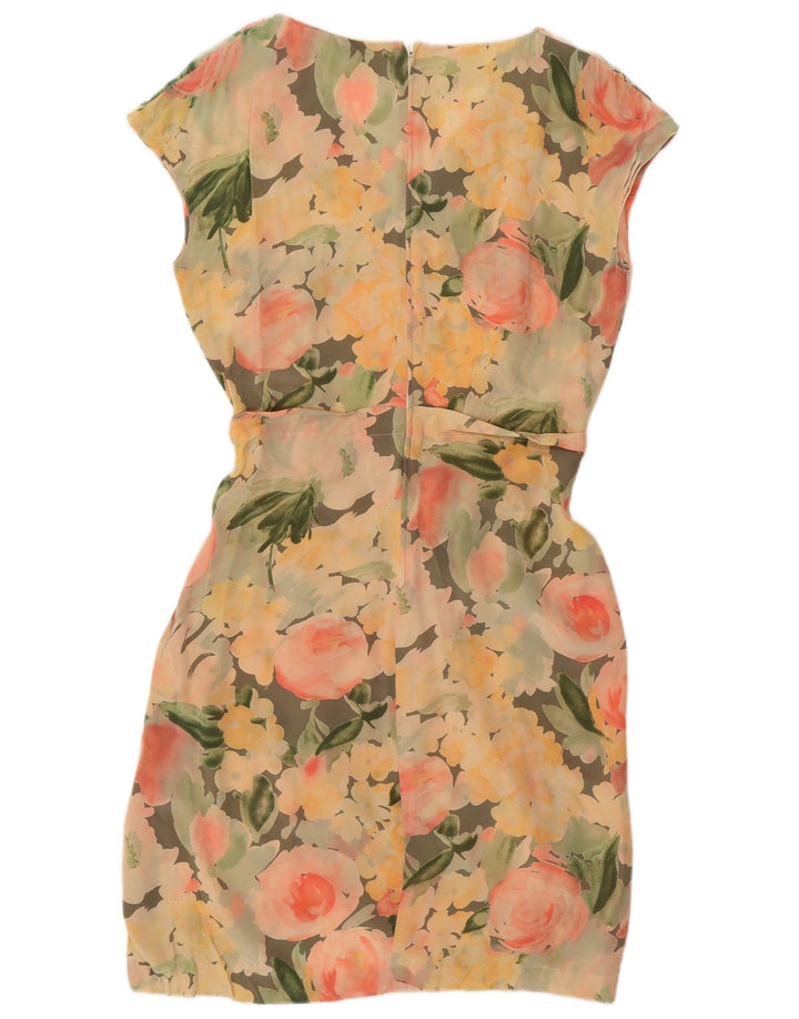 Vestido bainha feminino MIMMINA UK 12 médio floral multicolorido