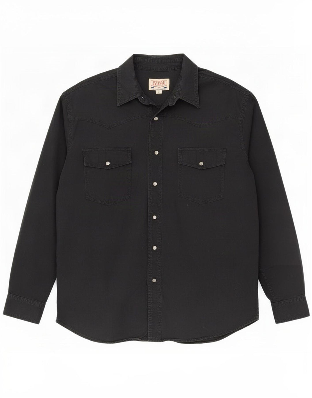 Camisa masculina vintage grande algodão preto