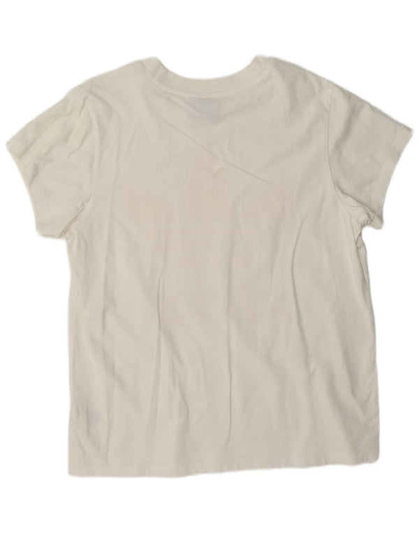 Camiseta Adidas Feminina Graphic Top UK 12 Médio Algodão Branco