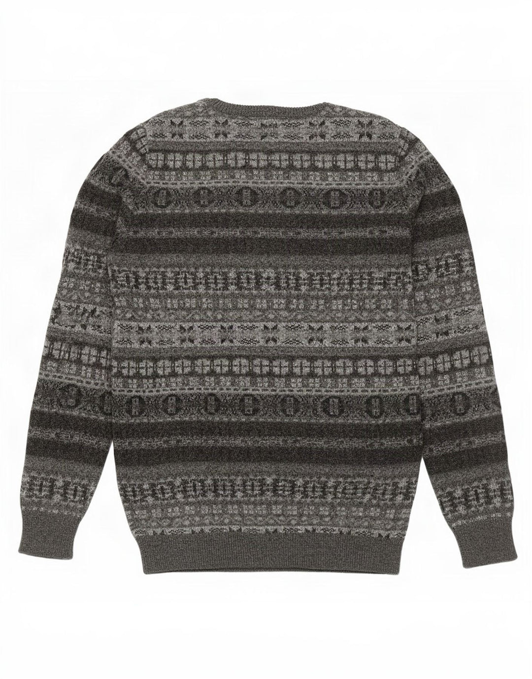 Suéter masculino Marlboro Classics com gola redonda 2XL cinza Fair Isle Wool