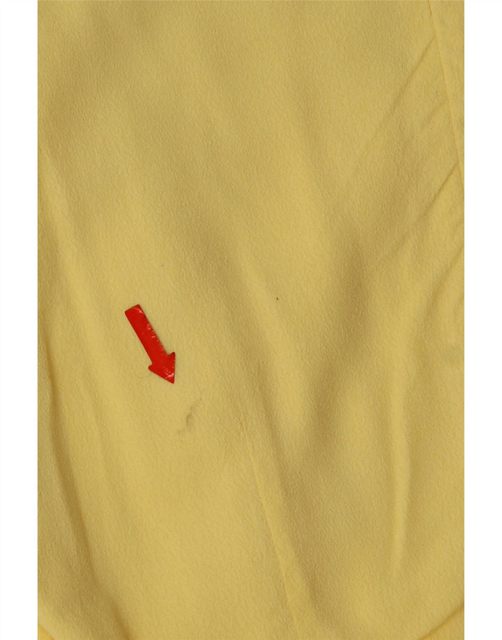 Vestido maxi feminino sem mangas French Connection Reino Unido 12 viscose amarela média