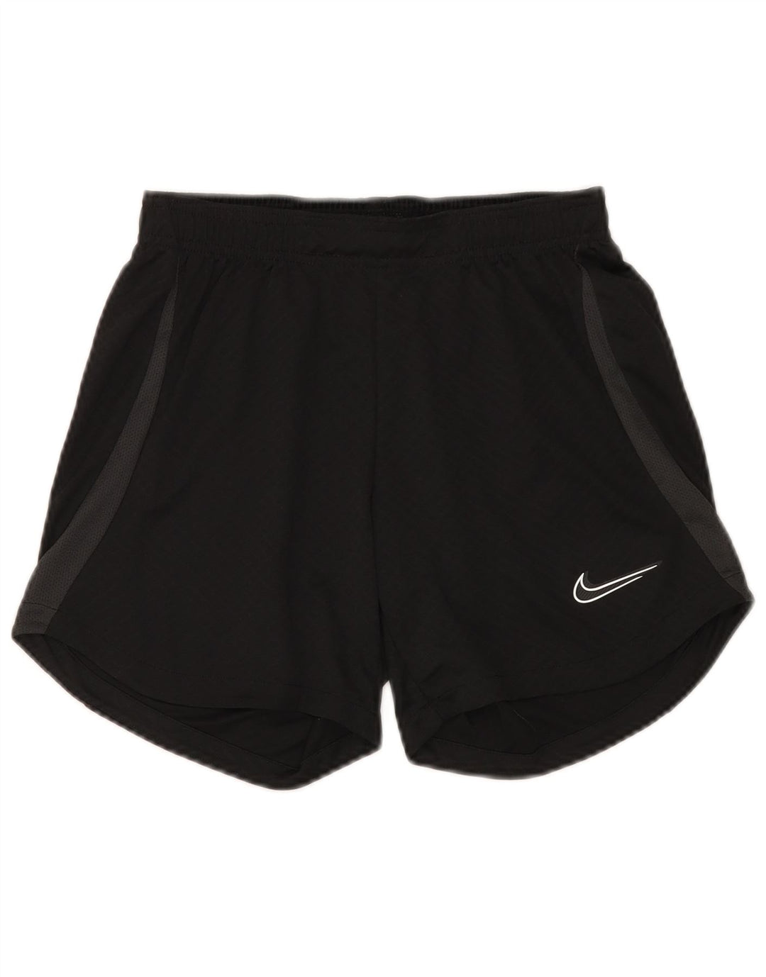 Shorts esportivos femininos Nike Dri Fit UK 8 pequenos poliéster preto