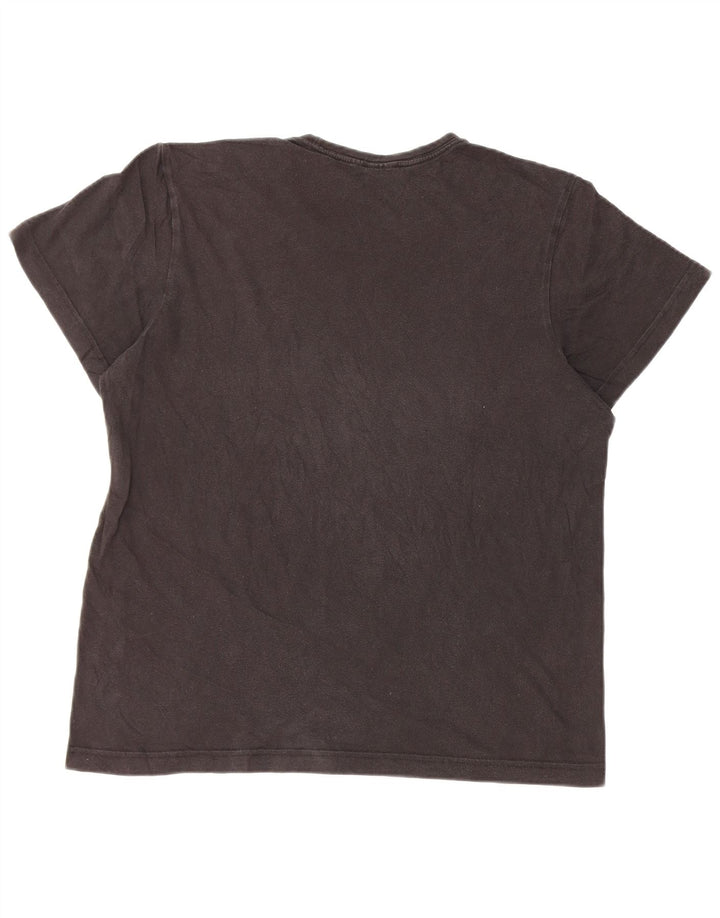 Adidas Mens Graphic T-Shirt Top Médio Algodão Preto
