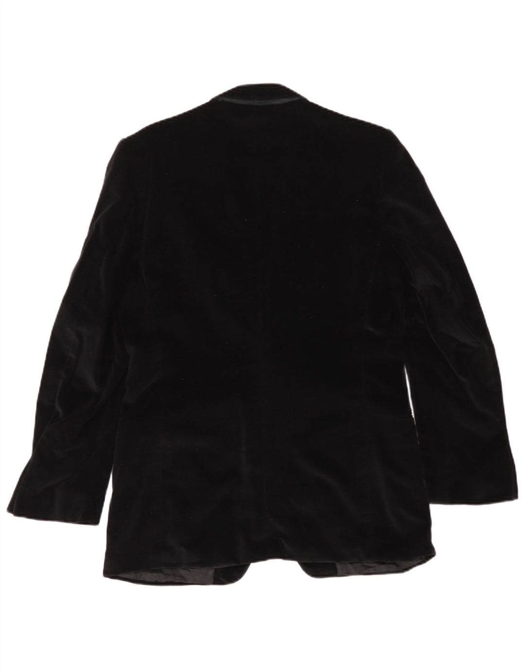 Jaqueta blazer masculina de veludo com 2 botões Issimo Reino Unido 36 pequena preta