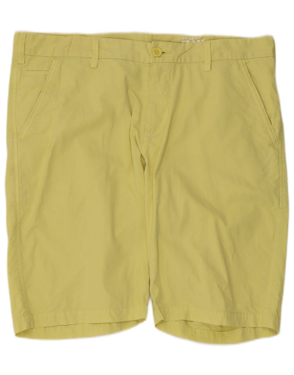 Slam Mens Chino Shorts IT 52 XL W40 Algodão Amarelo
