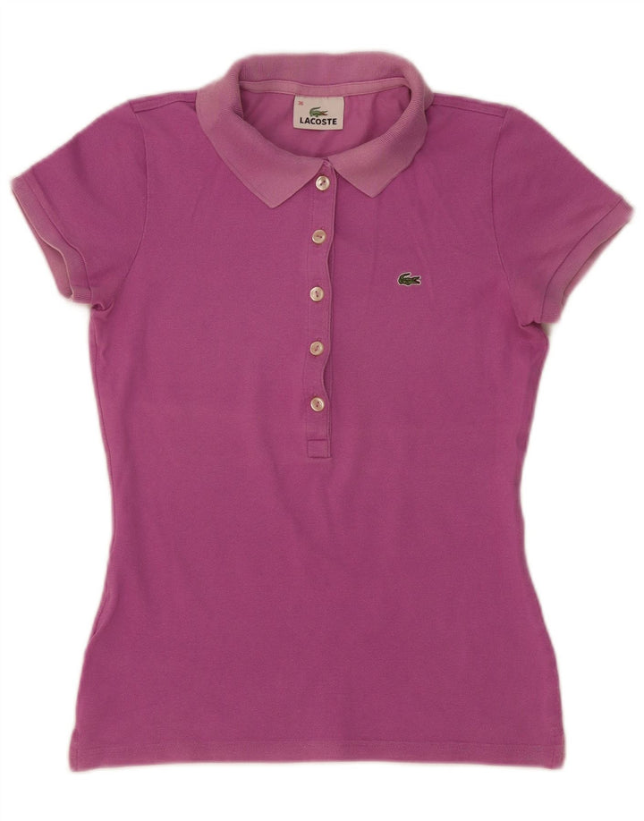 Camisa polo feminina Lacoste tamanho 36 pequeno algodão rosa