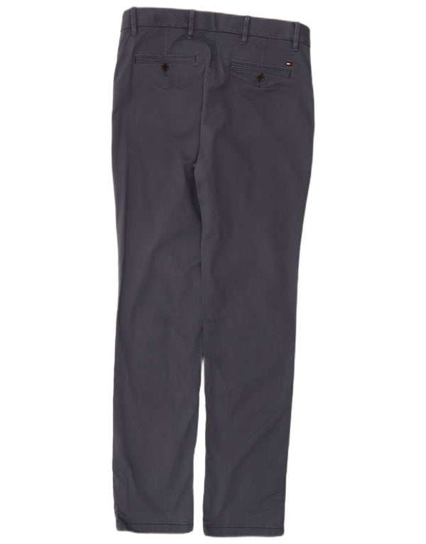Tommy Hilfiger Mens Slim Chino Calças W31 L32 Azul Marinho Algodão
