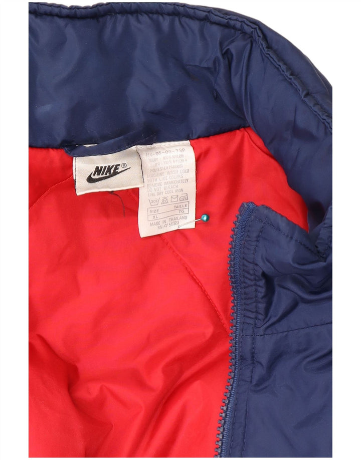 Jaqueta corta-vento masculina Nike UK 42 XL azul marinho nylon