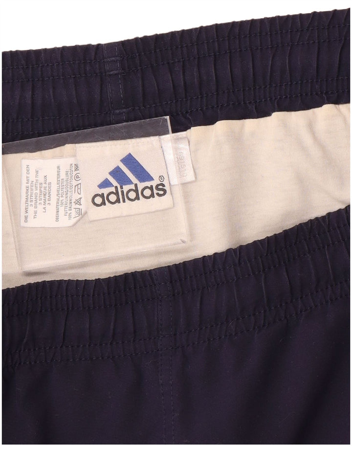 Shorts esportivos masculinos Adidas grandes poliéster azul marinho