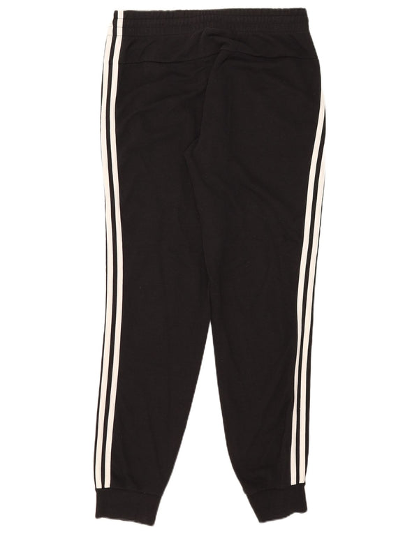 Adidas Womens Tracksuit Calças Joggers UK 12/14 Médio Algodão Preto