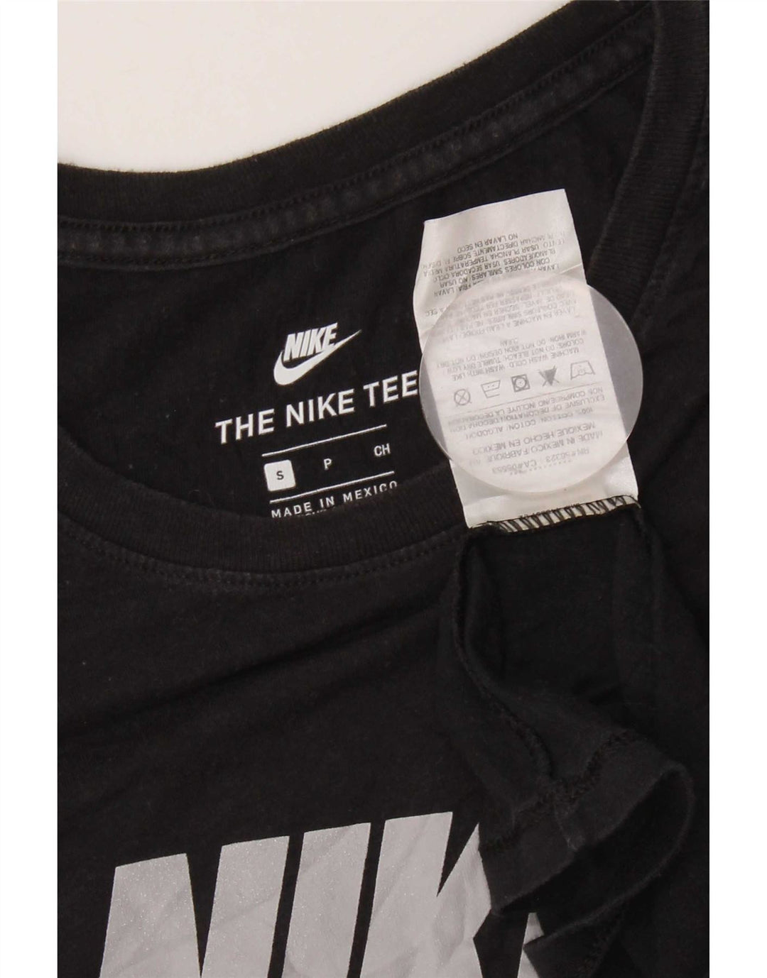 Camiseta Nike masculina gráfica top pequeno algodão preto