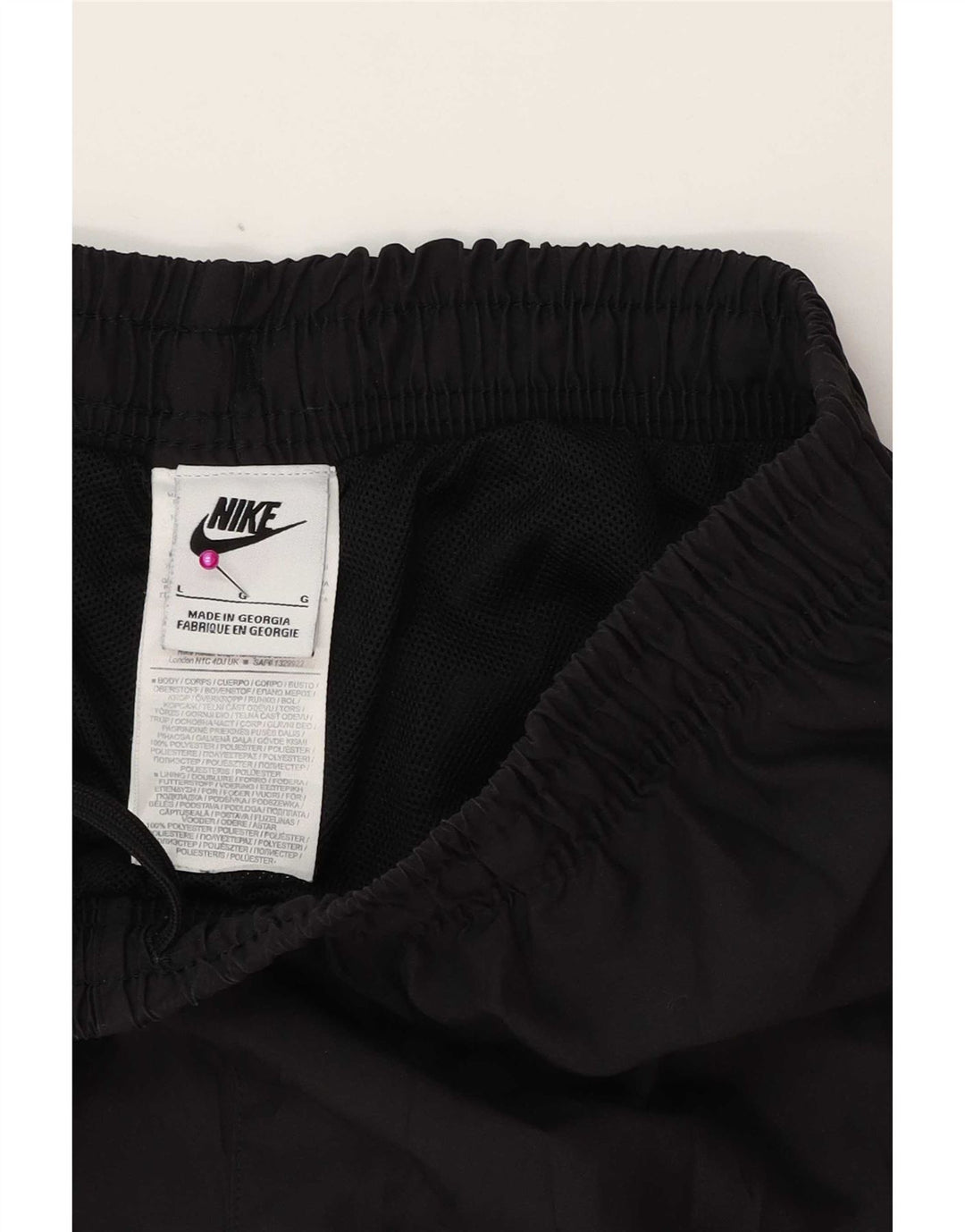 Calça de treino Nike masculina gráfica joggers grande poliéster preto
