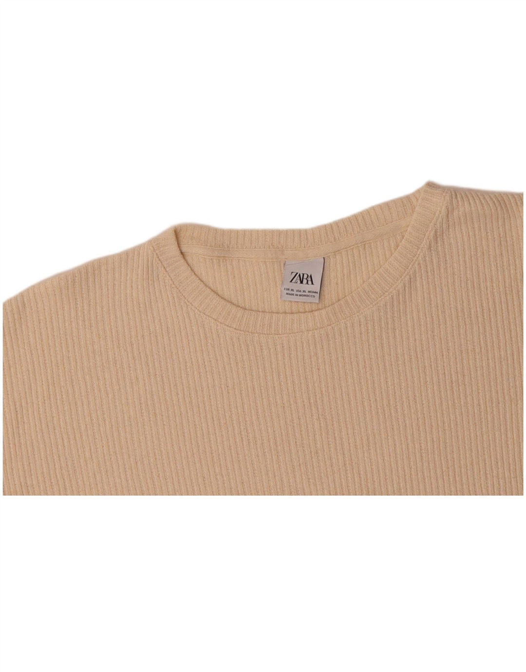 Camiseta masculina ZARA Top XL algodão bege