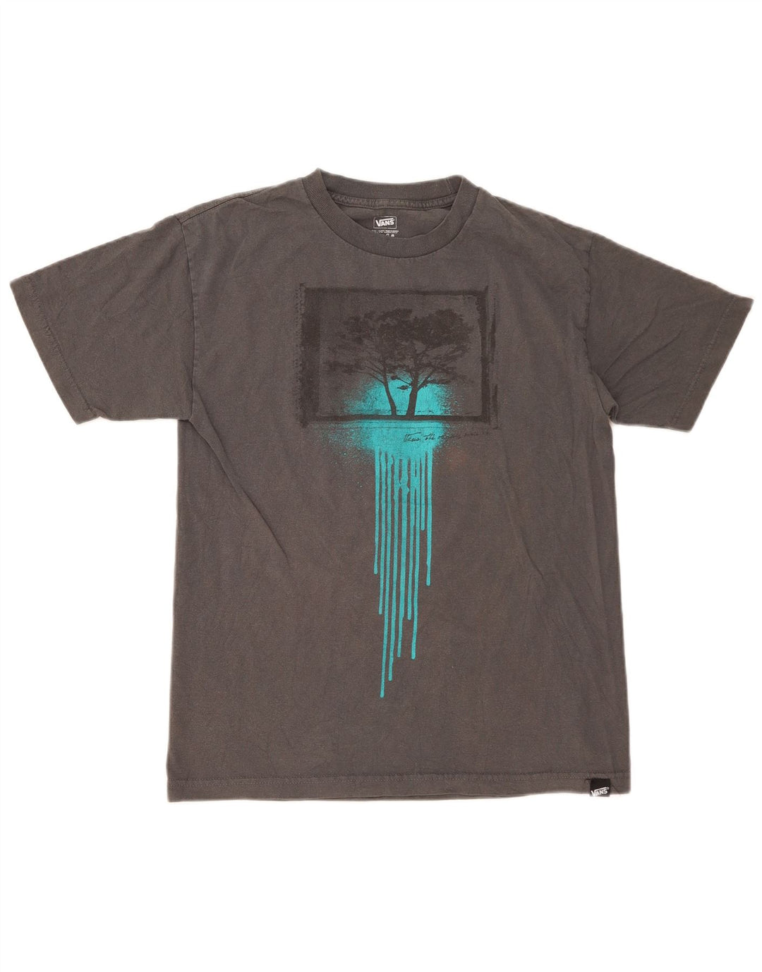 Camiseta masculina VANS com estampa gráfica cinza médio algodão