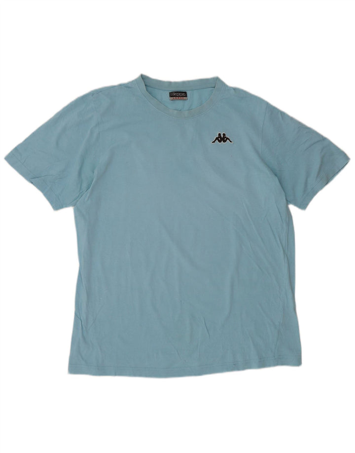 Camiseta masculina Kappa Top grande algodão azul
