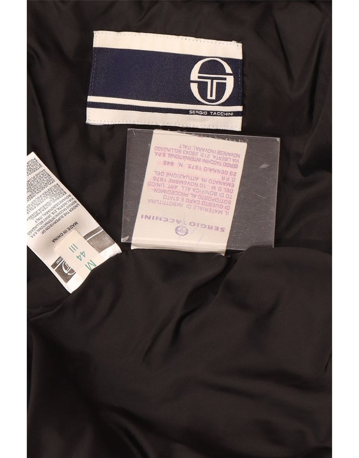 Jaqueta acolchoada com capuz feminino Sergio Tacchini IT 44 poliéster preto médio