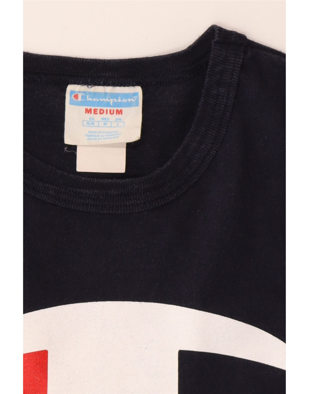 Camiseta gráfica masculina CHAMPION Top médio azul marinho