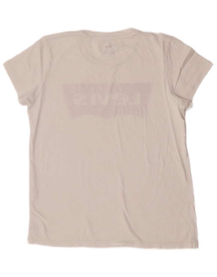 Camiseta feminina gráfica Levi's UK 12 médio branco