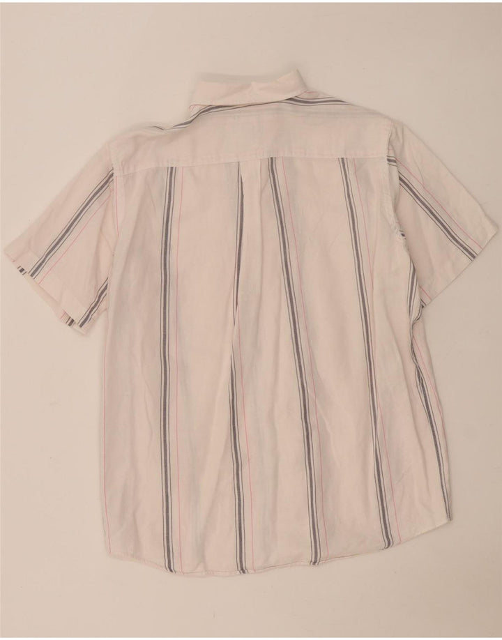 Camisa masculina de manga curta Murphy & Nye XL listrada branca