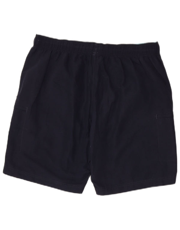 Shorts de natação masculino Marks & Spencer grande poliéster azul marinho