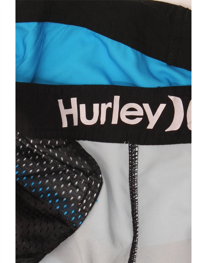 Shorts de natação Hurley masculino Phantom grandes listrados azuis