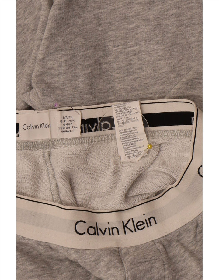 Shorts esportivos gráficos masculinos Calvin Klein pequeno algodão cinza