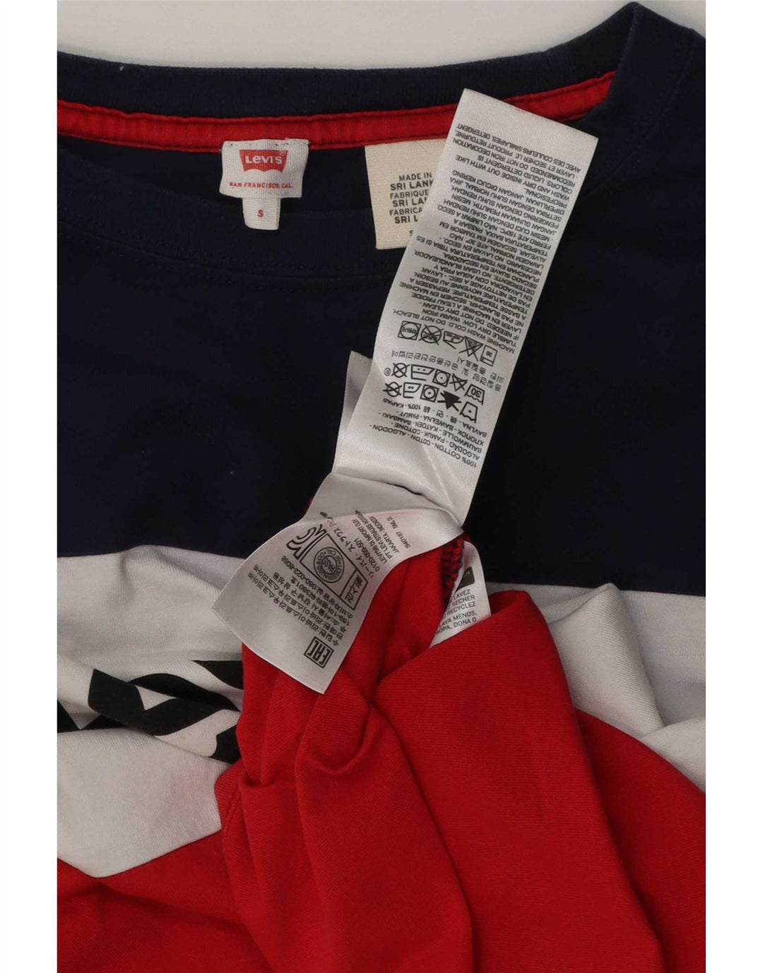 Camiseta feminina Levi's Crop Graphic UK 10 pequena multicolorida
