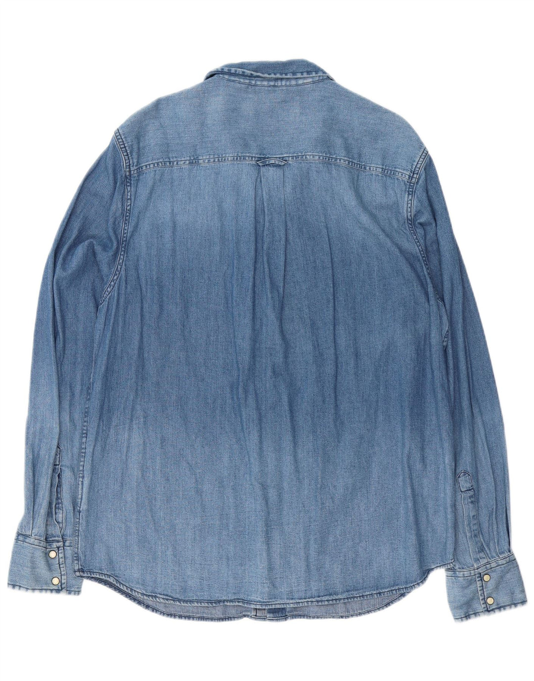 Camisa jeans masculina SUPERDRY 2XL algodão azul