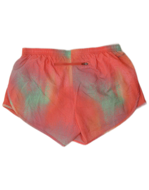 Shorts esportivos femininos Nike Dri Fit UK 10 pequenos multicoloridos tie-dye