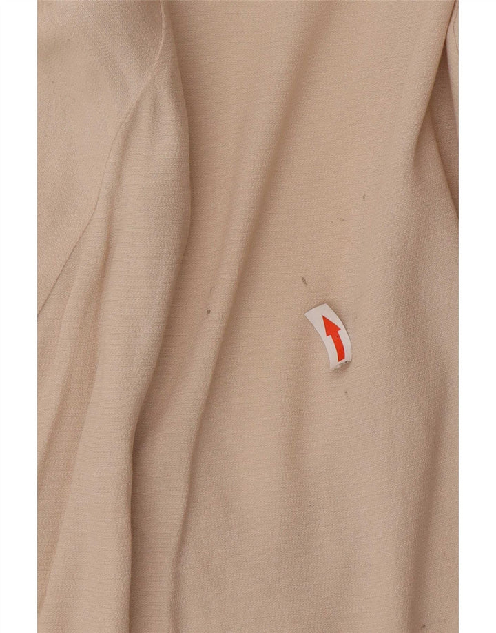 Top túnica oversized feminino Zara UK 10 pequeno poliéster bege